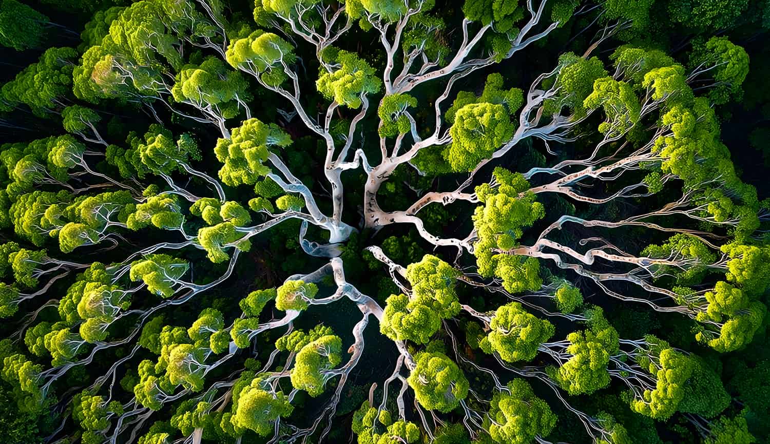 Image of a forest taken overhead
