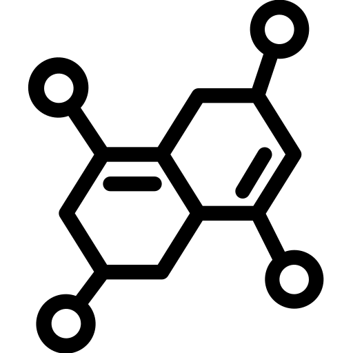 Icon of a stylized chemical structure